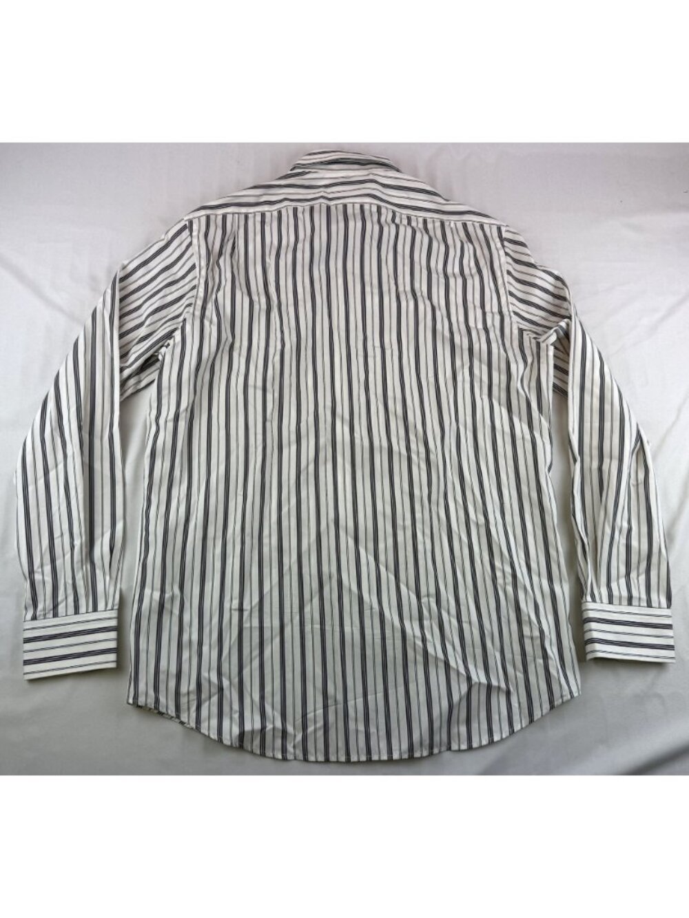 Ralph Lauren Purple Label Men's Striped Black/White Dress Shirt Sz 16 Made In It - Picture 2 of 6